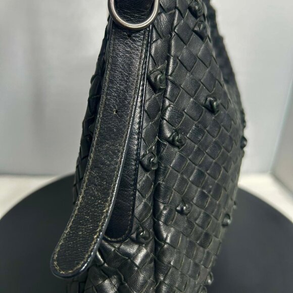 💎✨Beautiful✨💎Authentic BOTTEGA VENETA Intrecciato Shoulder Bag Black - Picture 5 of 15